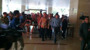 Ahok saat tiba di Gedung BPK untuk menjalani pemeriksaan (Foto: Danu Damarjati/detikcom) 